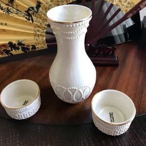 The Lenox Ivory Beaded Vase & Votive collection
